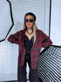 Striped blouse "CITY LIMITS H11813" - BLACK WITH BURGUNDY